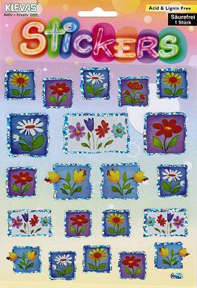 Sticker Bunt Blumen Im Rahmen Sonstige Sticker Sticker Farbig