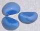 Glas Wedges, Glassteine, hellblau opal, 100 g