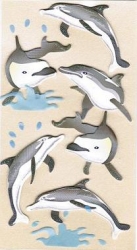 Artwork 3D-Sticker Delfine, 6 Stück