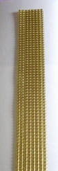 Verzierwachsstreifen Perle gold 2 x 250 mm, 8 Stück