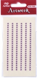 Artwork Sticker Strass rund, violett 3 mm
