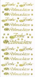 Diamantsticker gold-holografie, Frohe Weihnachten