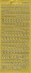 Konturensticker gold, Blockbuchstaben 10 mm