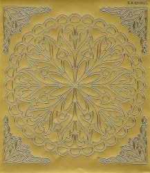 Konturensticker gold Mandala 20x23 cm