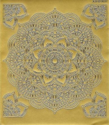 Konturensticker gold Mandala Blüte 20x23 cm