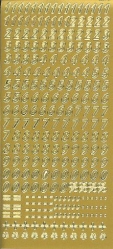 Konturensticker gold Buchstaben und Zahlen mini kursiv im Shop bei Dekowelt  Creativ