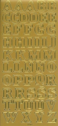 Konturensticker gold Spiegeleffekt, Buchstaben A bis Z, 2 cm