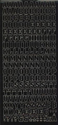 Konturensticker schwarz, Blockbuchstaben 10 mm