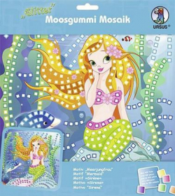 Bastelset Moosgummi Mosaik Glitter Meerjungfrau