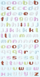 Softy Sticker, pastell, Kleinbuchstaben