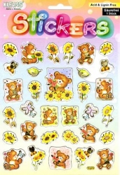 Sticker bunt, Bärchen und Sonnenblumen