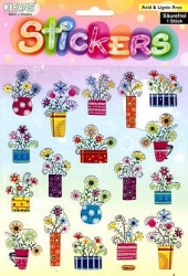 Sticker bunt transparent, Blumen