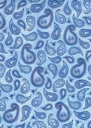 Transparentpapier Paisley, blau, 115 g, 50 x 61 cm, 1 Rolle