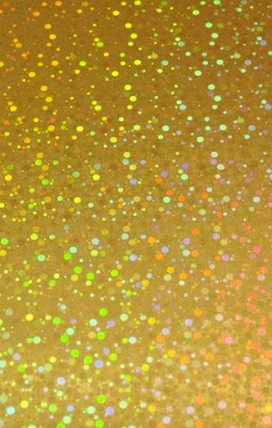 Verzierwachsplatte gold holografisch Punkte, 1 Stück