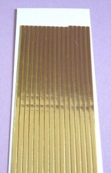 Verzierwachsstreifen flach gold 3 x 220 mm, 16 Stück